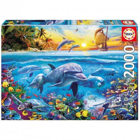 PUZZLE 2000P FAMILIA DE DELFINES