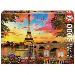 PUZZLE 3000P PUESTA DE SOL EN PARIS