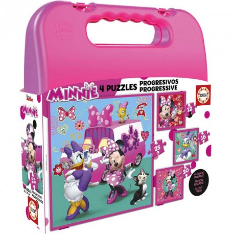 PUZZLE MALETA PUZZLES PROGRESIVOS MINNIE HAPPY HELPERS 12P+