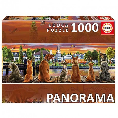 PUZZLE 1000P PERROS EN EL EMBARCADERO PANORAMA