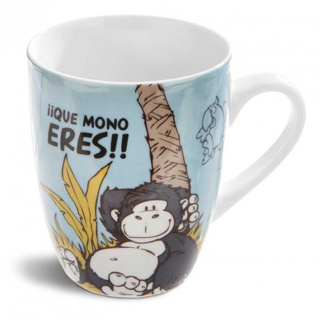 TAZA QUE MONO ERES PORCELANA