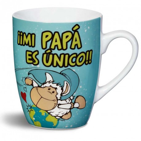 TAZA MI PAPA ES UNICO PORCELANA