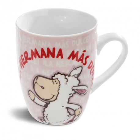 TAZA LA HERMANA MAS DULCE PORCELANA