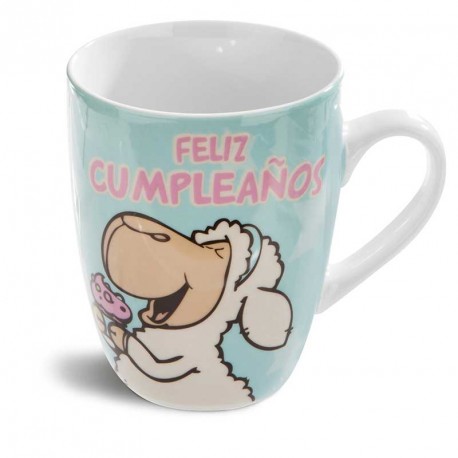 TAZA FELIZ CUMPLEAÑOS PORCELANA