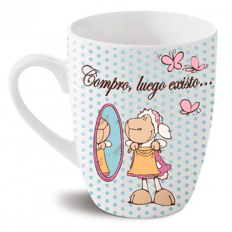 MUG COMPRO LUEGO EXISTO PORCELANA