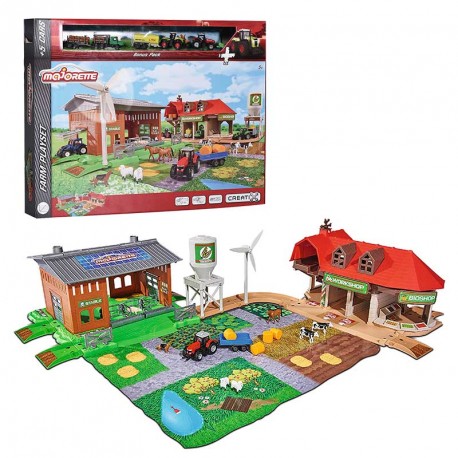 MAJORETTE CREATIX SET GRANJA CON 5 VEHICULOS