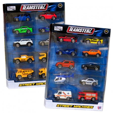 TEAMSTERZ PACK DE 10 COCHES DIE CAST 1:64 