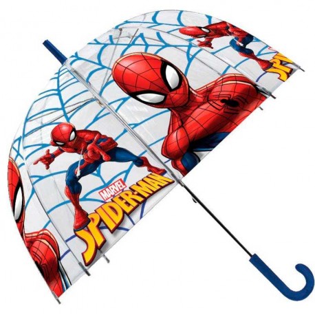 SPIDERMAN PARAGUAS TRANSPARENTE CAMPANA 19P