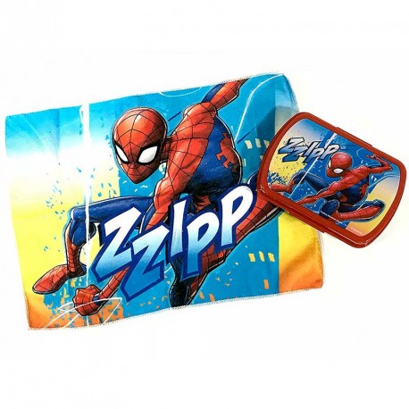 SPIDERMAN SET SANDWICHERA+TOALLA MANO