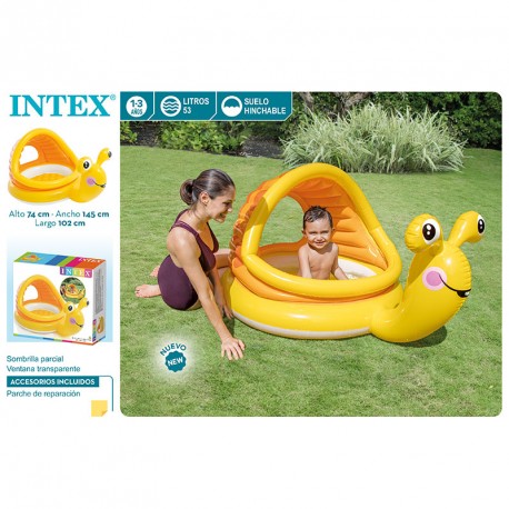 PISCINA BEBE CARACOL SOMBRA 145X102X74 CM