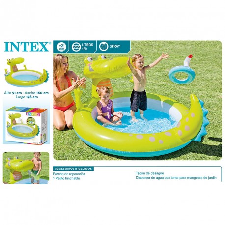 PISCINA COCODRILO PULVERIZADOR 198X160X91 CM