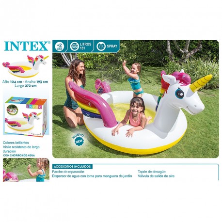 PISCINA SPRAY UNICORNIO 272X193X104 CM