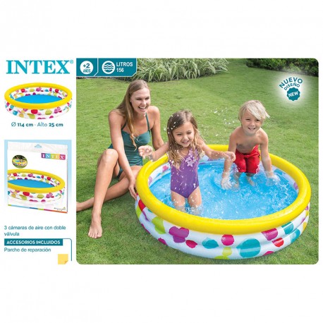 PISCINA HINCHABLE 3 AROS 114X25CM