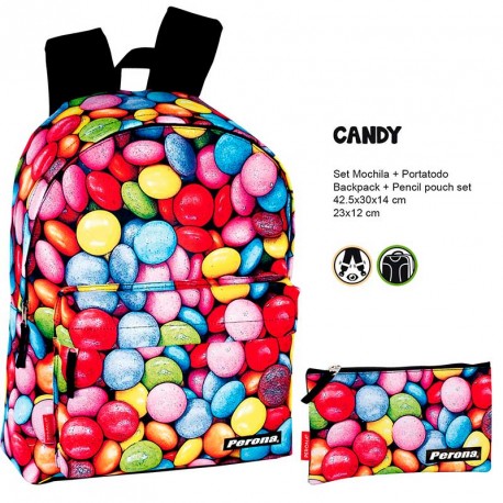 MOCHILA + PORTAT.  PR CANDY