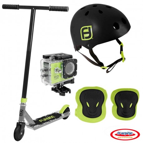 PATINETE FREESTYLE+CASCO BOL+CAMARA HD+RODILLERAS+CODERAS