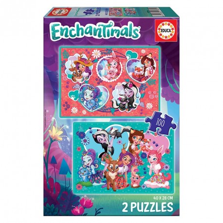 PUZZLE 2X100P ENCHANTIMALS