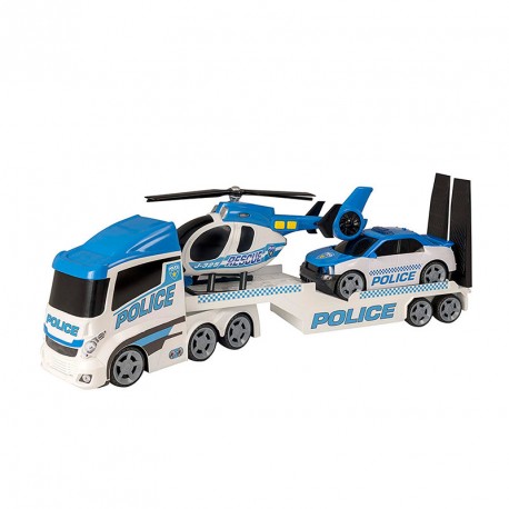 CAMION 70 CM TRANSPORTE POLICIA LUCES Y SONIDOS