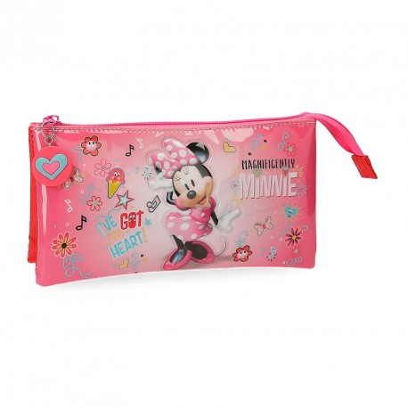 MINNIE STICKERS ESTUCHE 3 COMPARTIMENTOS