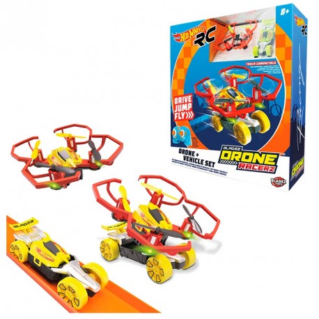 SET DRONE y VEHICULO HOT WHEELS COMPATIBLE CON PISTA HW