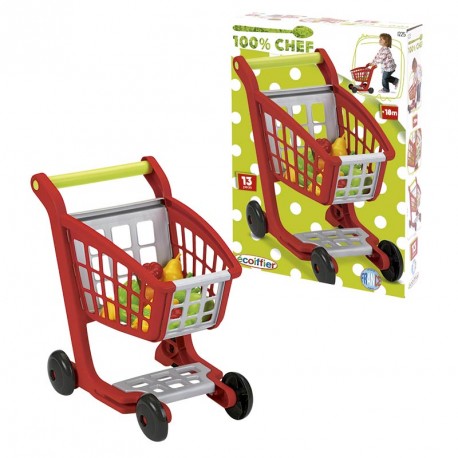 CARRITO SUPERMERCADO CON ACCESORIOS 100% CHEF