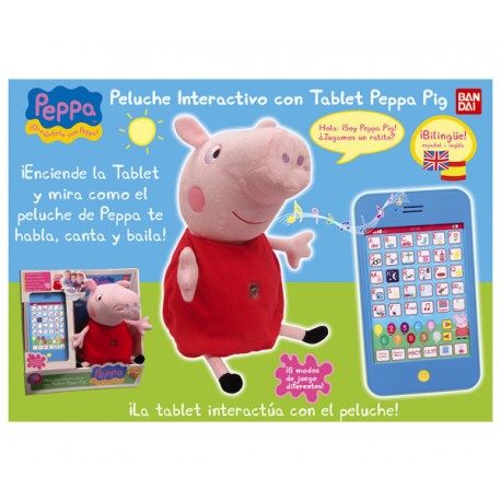 PELUCHE INTERACTIVO CON TABLET PEPPA PIG