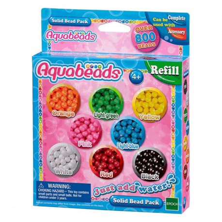 AQUABEADS PACK ABALORIOS SOLIDOS