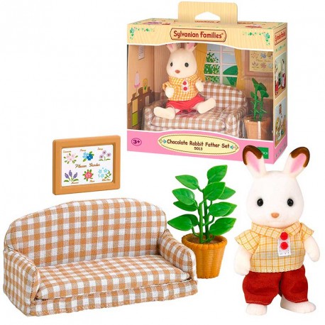 SYLVANIAN SET DE SOFA FRASIER CONEJO CHOCOLATE