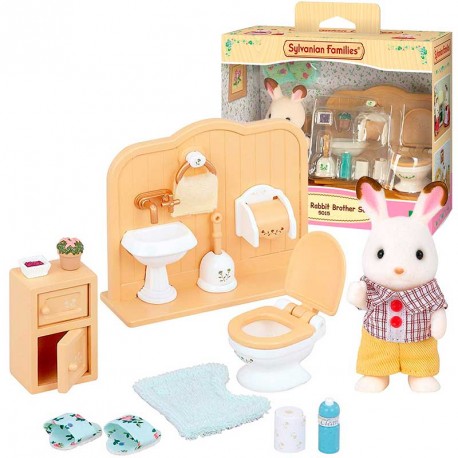 SYLVANIAN SET DE BANO COCO CONEJO CHOCOL