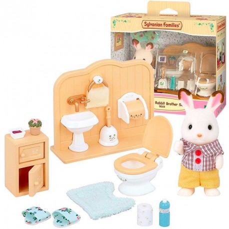 SYLVANIAN SET DE BAÑO COCO CONEJO CHOCOLATE