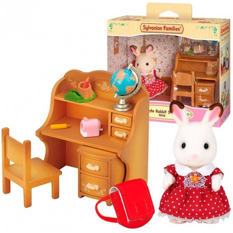 SYLVANIAN SET DE ESCRITORIO FREYA CONEJO CHOCOLATE