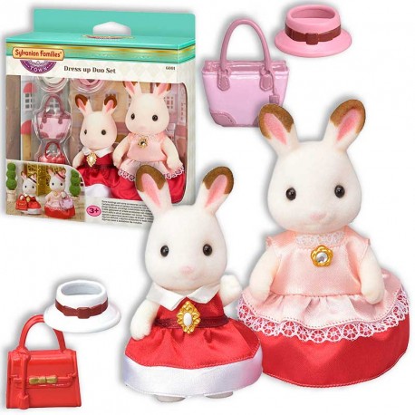 SYLVANIAN SET 2 FIGURAS VESTIDOS DE LUJO