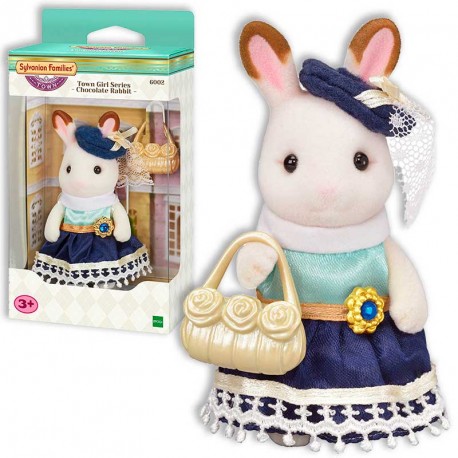 SYLVANIAN TOWN SERIES NIÑA HERMANA MAYOR CONEJO CHOCOLATE