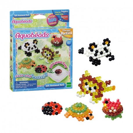 AQUABEADS SET ANIMALES 3D