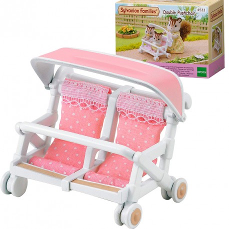 SYLVANIAN CARRITO DOBLE DE BEBES