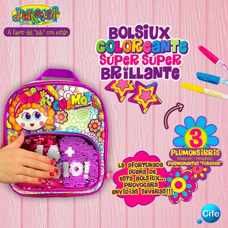 COLOR ME MINE BOLSIUX COLOREANT SUPER SUPER BRILLANTE MOCHILA CHAMOY 