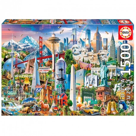 PUZZLE 1500P SIMBOLOS DE NORTE-AMERICA