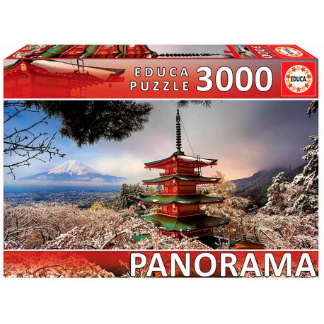 PUZZLE 3000P MONTE FUJI Y PAGODA CHUREITO JAPON PANORAMA