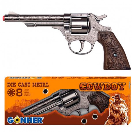 REVOLVER COWBOY 8 TIROS PLATA