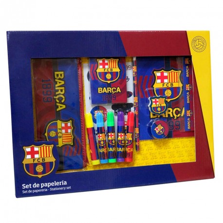 SET DE PAPELERIA 20 PCS FC BARCELONA