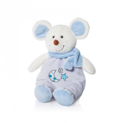 PELUCHE RATITA SONAJERO AZUL 28 CM