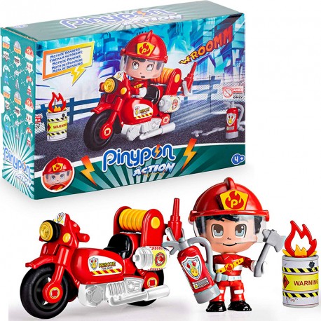 PINYPON ACTION MOTO DE BOMBERO Din y Don