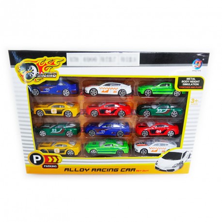 CONJUNTO 12 COCHES METAL SIN 