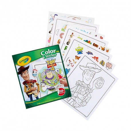 LIBRO COLOREAR + STICKERS TOY STORY 4 