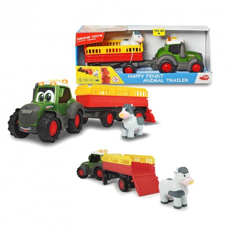 HAPPY SERIES TRACTOR FENDT TRAILER ANIMALES 30 CM