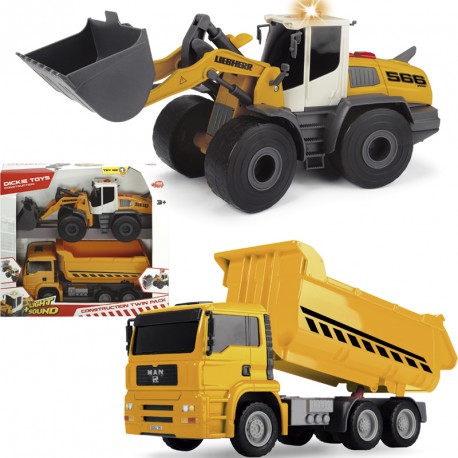 SET DE CONSTRUCCION PACK DE 2: EXCAVADORA LIEBHERR y CAMION MAN