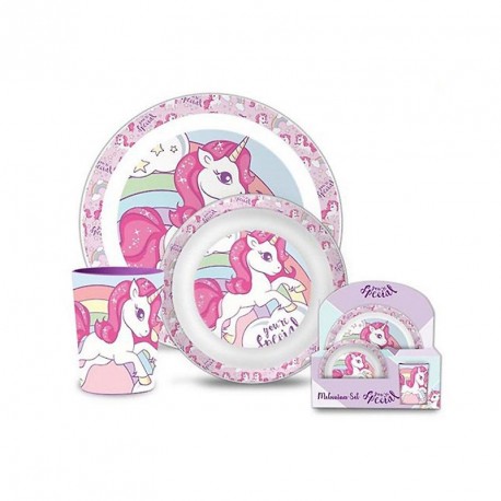 SET MELAMINA UNICORNIO