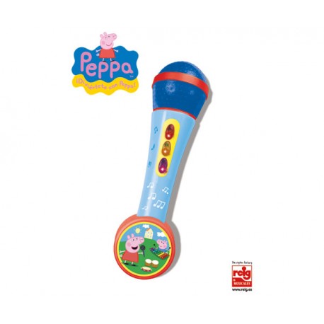 PEPPA PIG MICRO DE MANO CON AMPLIFICADOR Y RITMOS