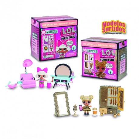 L.O.L SURPRISE FURNITURE PACKS + 1 MUÑECA CDU