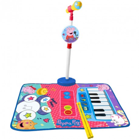 PEPPA PIG ALFOMBRA BATERIA Y PIANO CON MICRO Y SPORTE MICRO