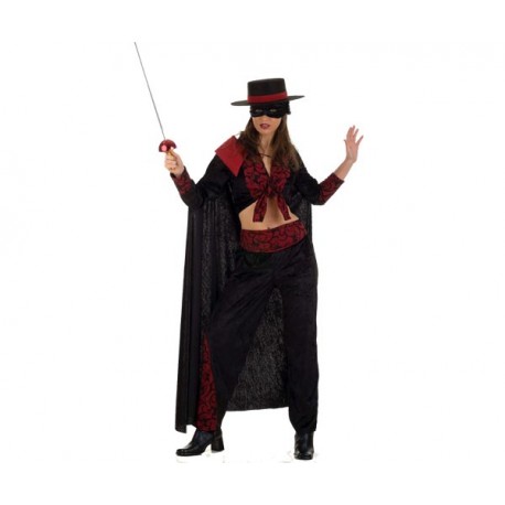 DISFRAZ ADULTO ENMASCARADA (EL ZORRO MUJER) (TALLA M)